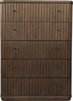 Penny Fluted Chocolate Mousse Chest - Ornate Home