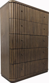 Penny Fluted Chocolate Mousse Chest - Ornate Home