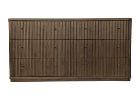 Penny Fluted Chocolate Mousse Dresser - Ornate Home