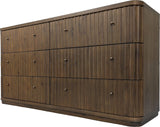 Penny Fluted Chocolate Mousse Dresser - Ornate Home