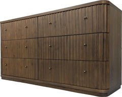 Penny Fluted Chocolate Mousse Dresser - Ornate Home
