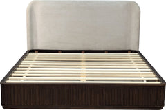 Penny Fluted Chocolate Mousse Full Bed - Ornate Home