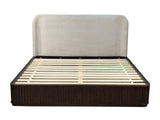 Penny Fluted Chocolate Mousse King Bed - Ornate Home