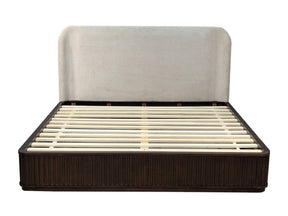 Penny Fluted Chocolate Mousse King Bed - Ornate Home