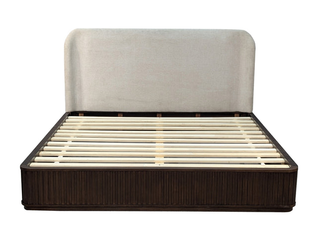 Penny Fluted Chocolate Mousse King Bed - Ornate Home