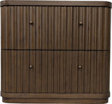Penny Fluted Chocolate Mousse Nightstand - Ornate Home