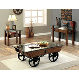 Penny Medium Weathered Oak End Table - Ornate Home