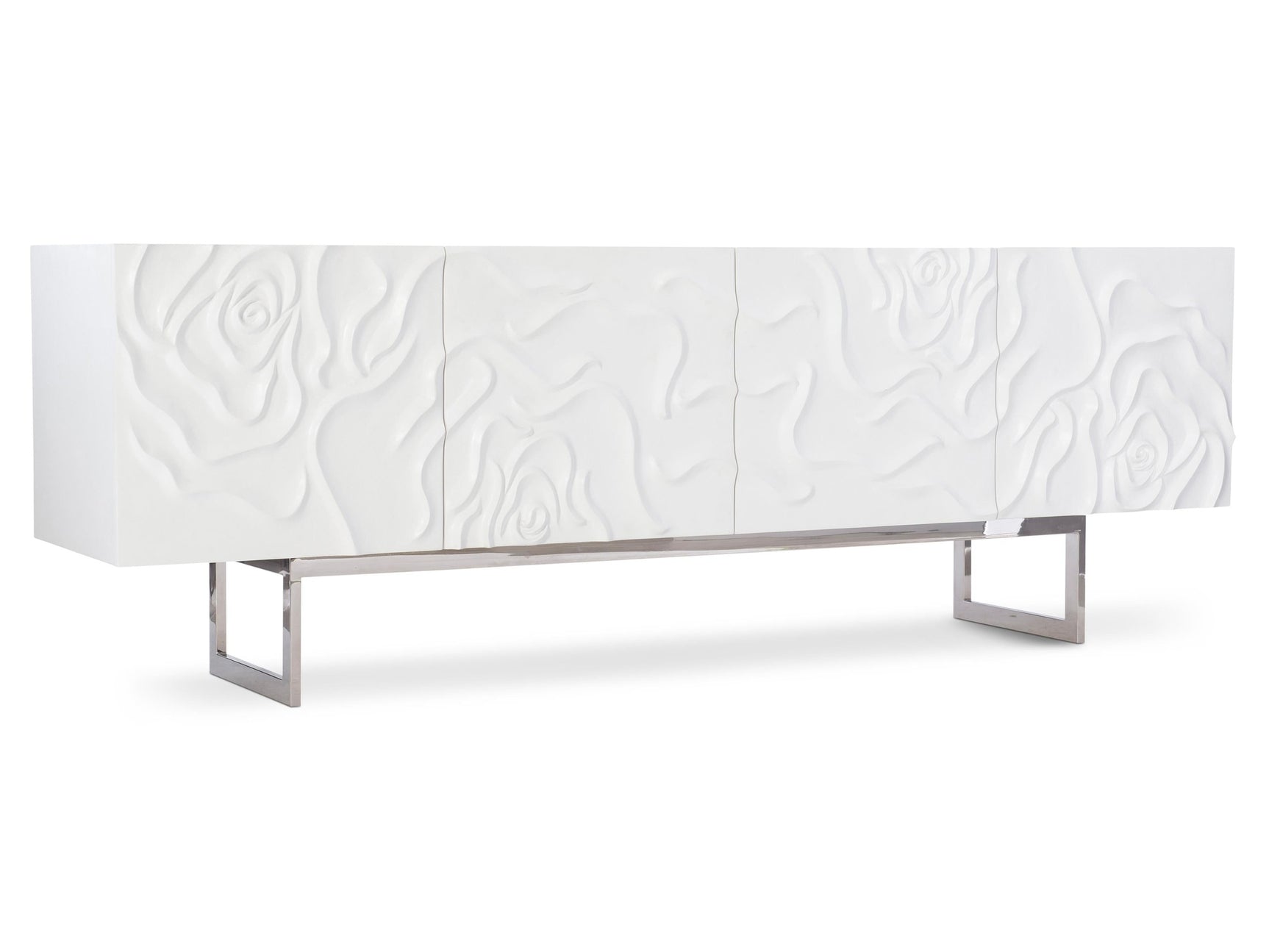 Penrose White Plaster Entertainment Credenza - Ornate Home