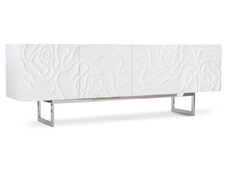 Penrose White Plaster Entertainment Credenza - Ornate Home