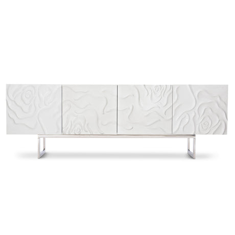 Penrose White Plaster Entertainment Credenza - Ornate Home