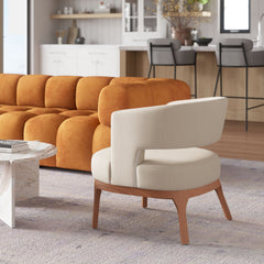 Penryn Beige Accent Chair - Ornate Home