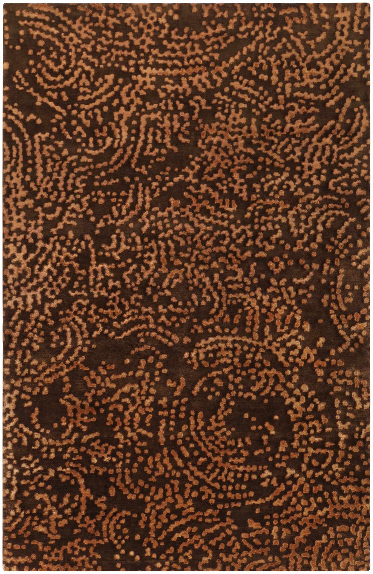 Pensacola 5x8 Brown Premium Wool&Viscose Rug - Clearance - Ornate Home