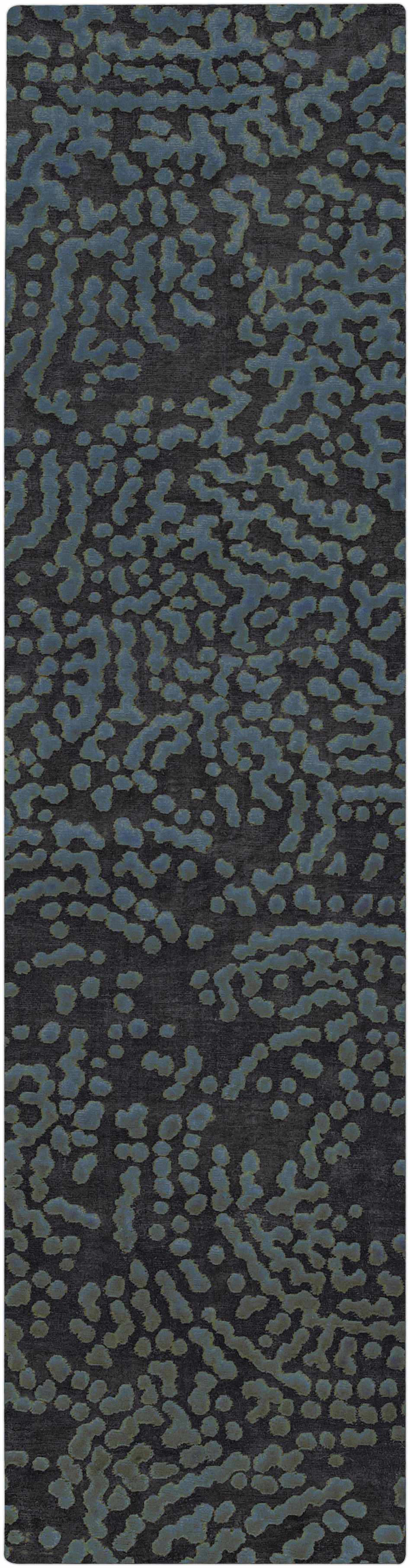 Pensacola Denim/Black Premium Wool&Viscose Rug - Clearance - Ornate Home