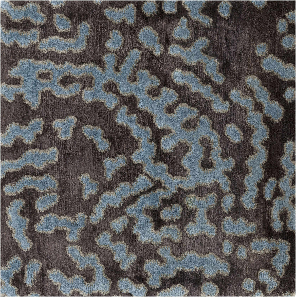 Pensacola Denim/Black Premium Wool&Viscose Rug - Clearance - Ornate Home