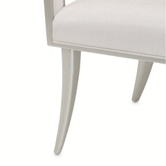 Penthouse Ash Gray/Frosted Linen Dining Arm Chair - Ornate Home