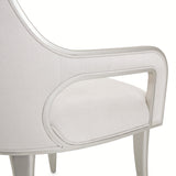 Penthouse Ash Gray/Frosted Linen Dining Arm Chair - Ornate Home