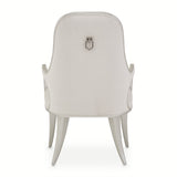 Penthouse Ash Gray/Frosted Linen Dining Arm Chair - Ornate Home