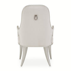 Penthouse Ash Gray/Frosted Linen Dining Arm Chair - Ornate Home