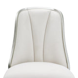 Penthouse Ash Gray/Frosted Linen Dining Side Chair - Ornate Home