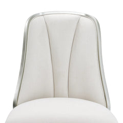 Penthouse Ash Gray/Frosted Linen Dining Side Chair - Ornate Home