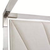 Penthouse Ash Gray/Frosted Linen Eastern King Canopy Bed - Ornate Home