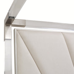 Penthouse Ash Gray/Frosted Linen Eastern King Canopy Bed - Ornate Home