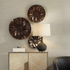 Peonia Bronze Outdoor Wall Art (Set of 3) - Ornate Home