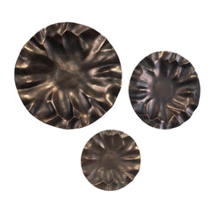 Peonia Bronze Outdoor Wall Art (Set of 3) - Ornate Home