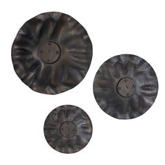 Peonia Bronze Outdoor Wall Art (Set of 3) - Ornate Home