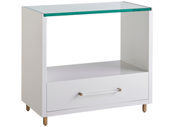 Peony Alabaster Nightstand - Ornate Home
