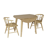 Percy Natural Drop Leaf Dining Table w/ 2 Fitz Chairs - Ornate Home