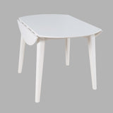 Percy White Drop Leaf Dining Table w/ 2 Fitz Chairs - Ornate Home