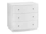 Percy White Three-Drawer Chest - Ornate Home