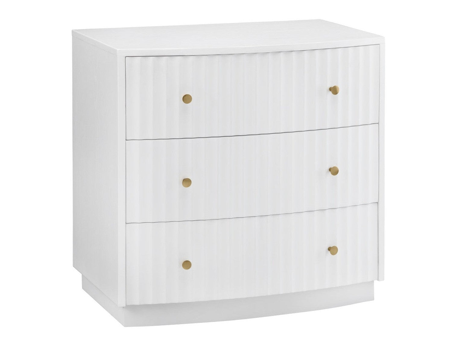 Percy White Three-Drawer Chest - Ornate Home