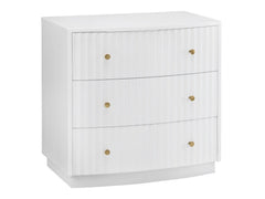 Percy White Three-Drawer Chest - Ornate Home