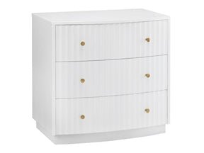 Percy White Three-Drawer Chest - Ornate Home