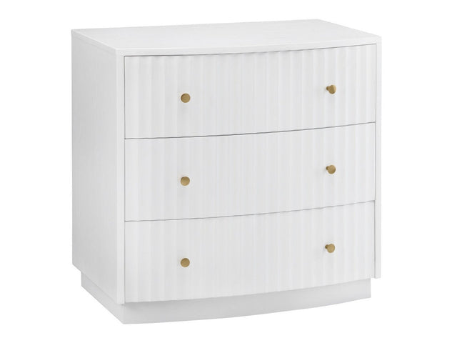 Percy White Three-Drawer Chest - Ornate Home