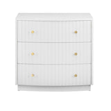 Percy White Three-Drawer Chest - Ornate Home