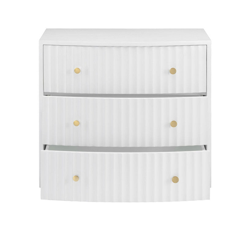 Percy White Three-Drawer Chest - Ornate Home