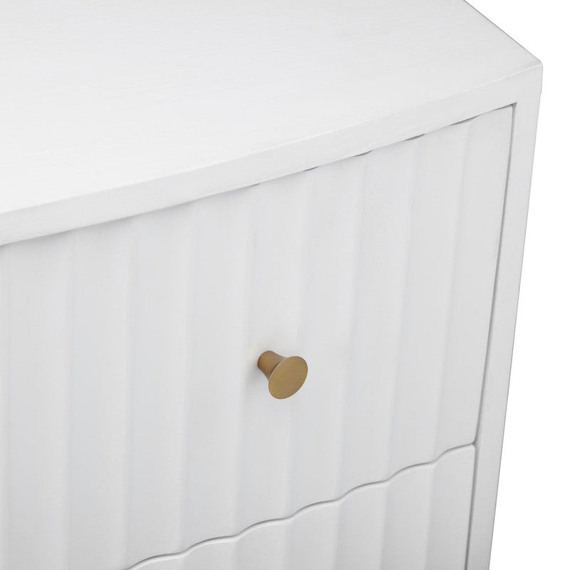 Percy White Three-Drawer Chest - Ornate Home