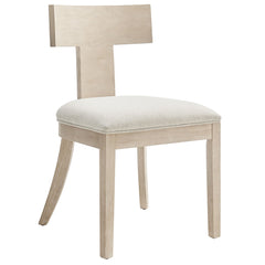 Peregrine Natural/Heathered Weave Ivory Wood and Fabric Upholstered Dining Chairs (Set of 2) - Ornate Home