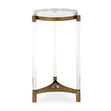 Pereira Bronze Round Acrylic Accent Table - Ornate Home