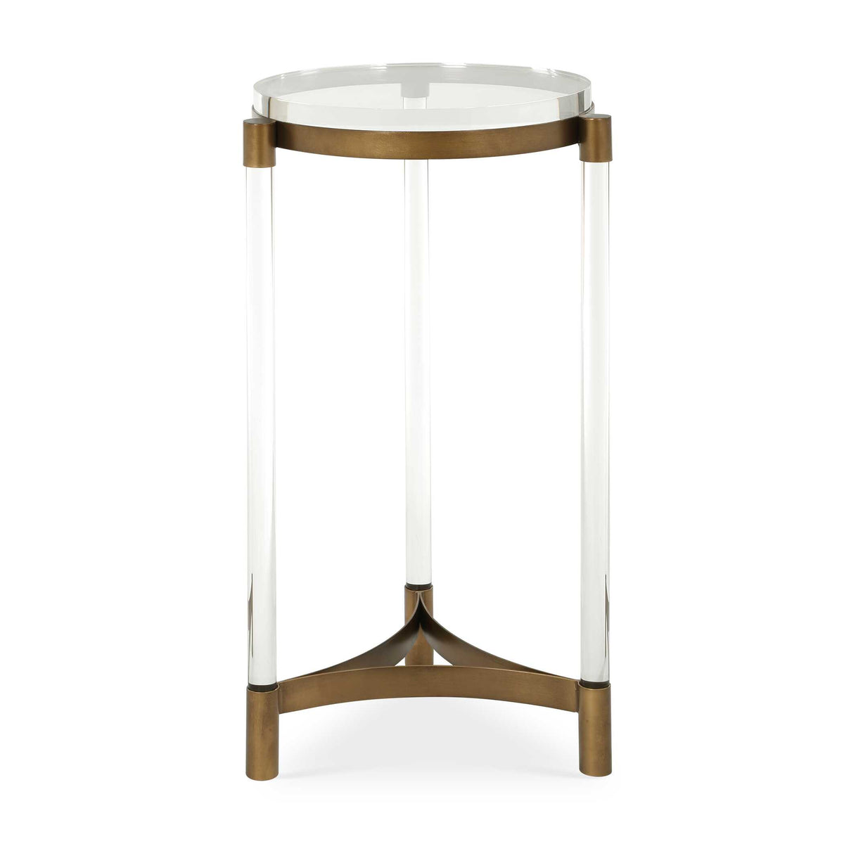 Pereira Bronze Round Acrylic Accent Table - Ornate Home