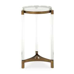 Pereira Bronze Round Acrylic Accent Table - Ornate Home