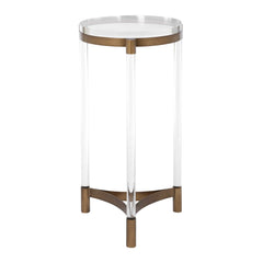 Pereira Bronze Round Acrylic Accent Table - Ornate Home