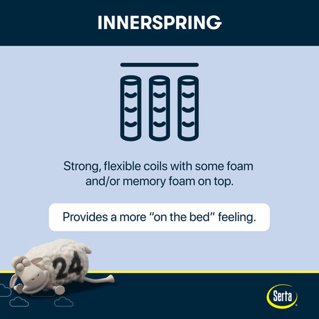 Perfect Day Blue/White 12″ Queen Firm Mattress in a Box - Ornate Home