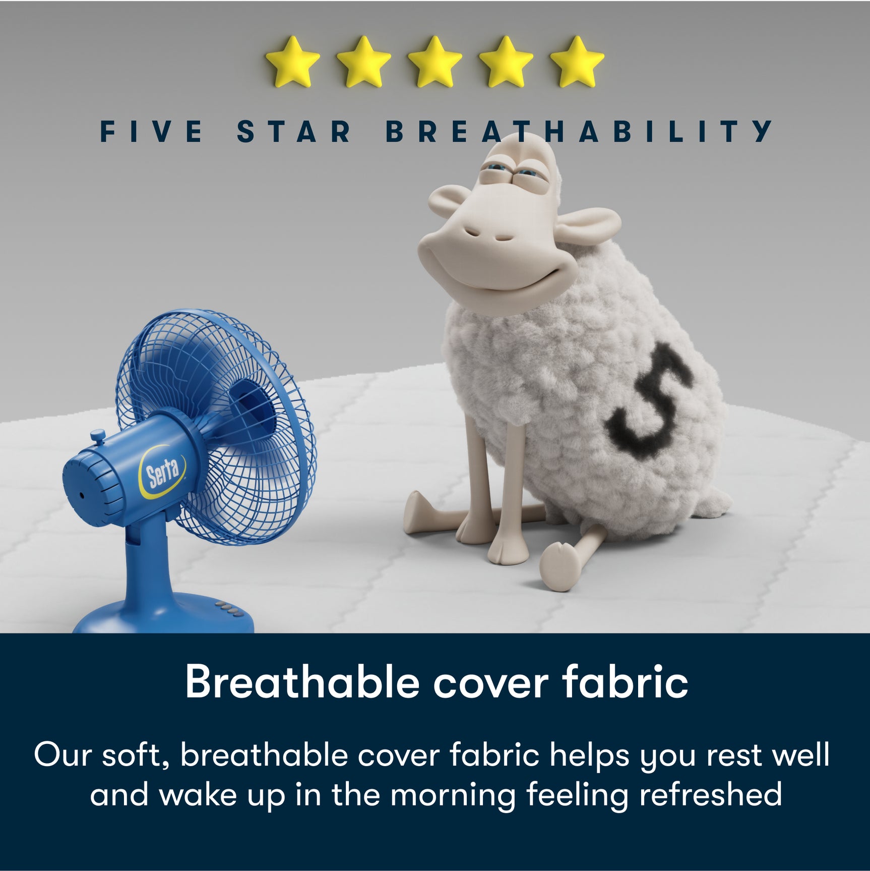 Perfect Day Blue/White Queen 12″ Firm Mattress in a Box - Ornate Home