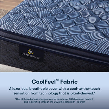 Perfect Sleeper® Blue Cobalt Calm 14.5″ Firm Pillow Top Queen Mattress - Ornate Home