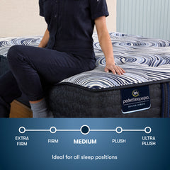 Perfect Sleeper Pro Dublin 14" Dark Blue/White Latex Hybrid Twin XL Medium Mattress - Ornate Home