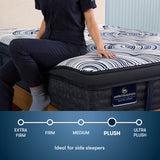 Perfect Sleeper Pro Edinburgh 15" Dark Blue/White Latex Hybrid King Plush Pillow Top Mattress - Ornate Home